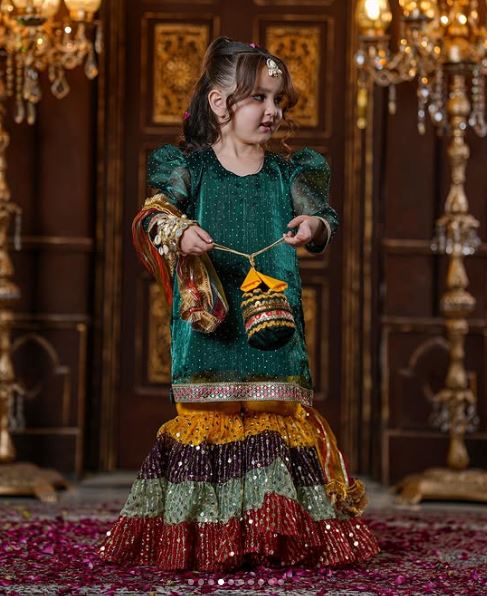 Premium Chiffon Shirt with Silver Nug Work (Green with multi) Premium Chiffon Shirt with Silver Nug Work (Green with multi)