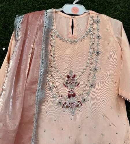 Festive Luxury 2024 – Valima Pastels Raw Silk Gharara Set